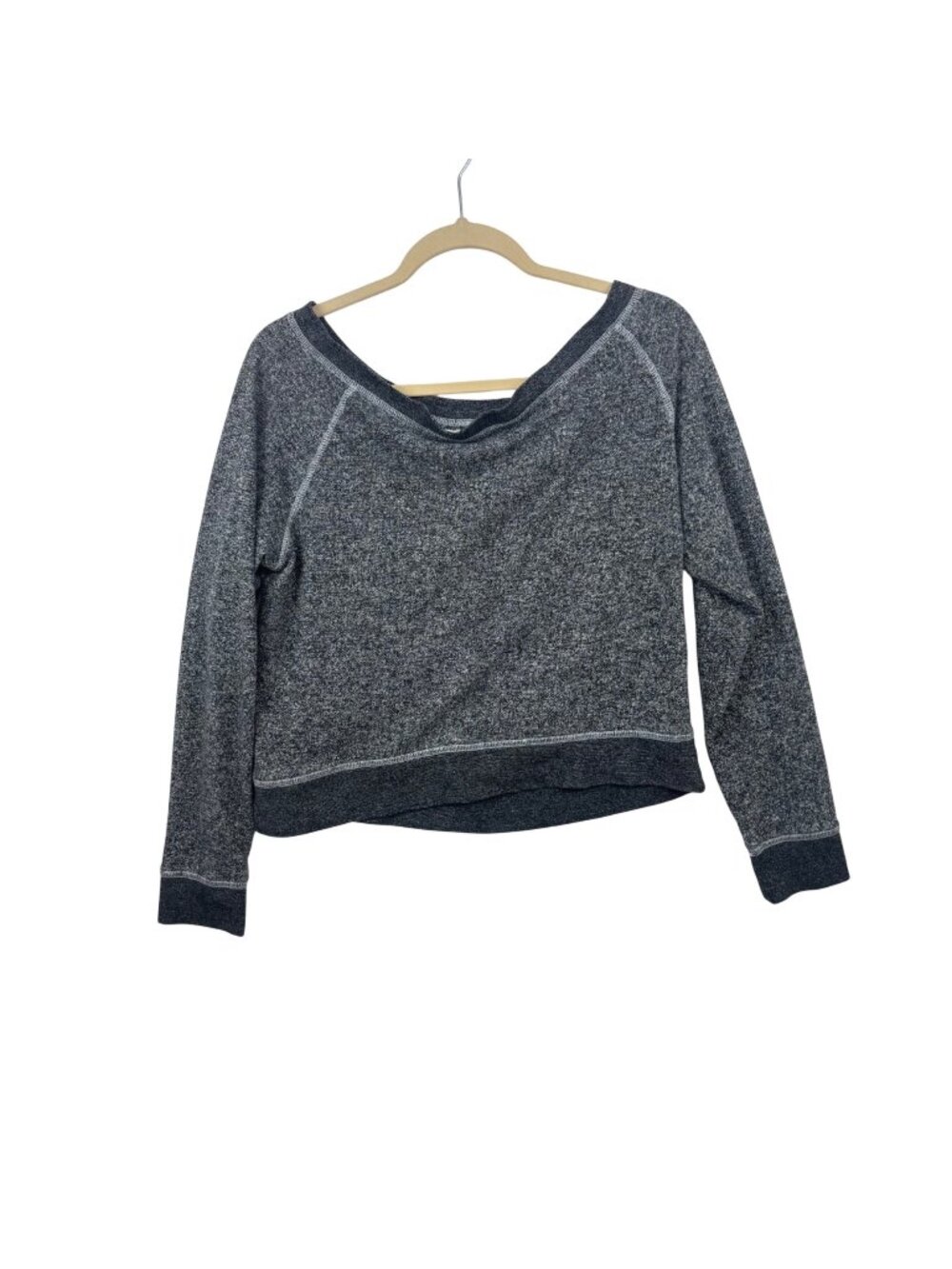 ✨3/$30 Pimatee S Gray Raglan Sleeve Lightweight Pullover Sweater Sweatshirt Top